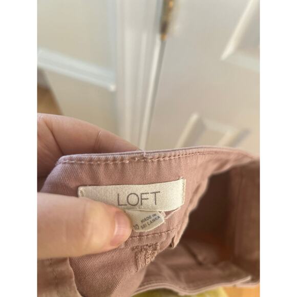 Loft Pale Mauve Pink Cut Off Cargo Shorts - Picture 4 of 6